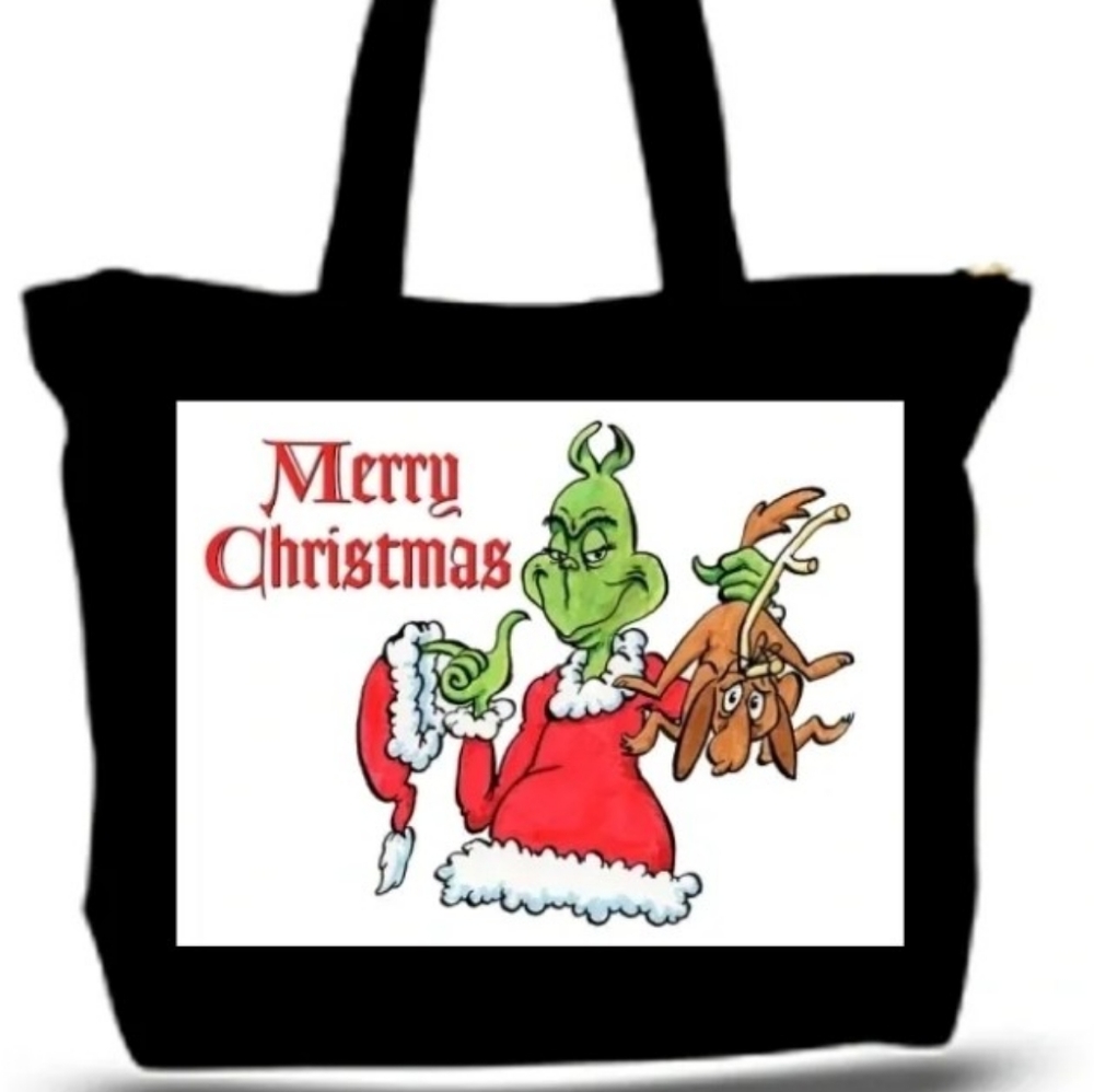 The Grinch Stole Christmas Large Tote Grocery & Stuff Bag